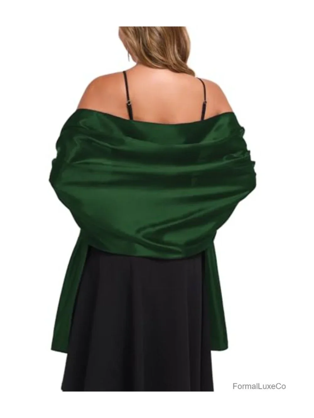Satin Pashmina Shawl 79x28 Inches for Wedding Guest Evening Dresses